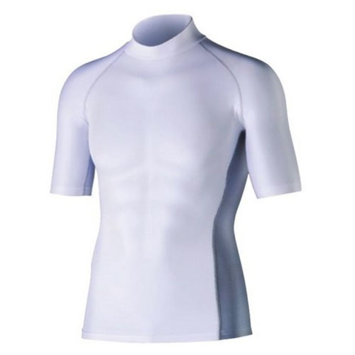 BT 冷感・消臭 パワーストレッチ 半袖バックハイネックシャツ JW-624 54.ホワイト