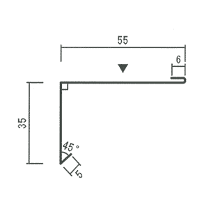 軒先水切 A101 断面図