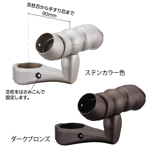 フリーRレール　支柱付ブラケット　コーナーの画像その2
