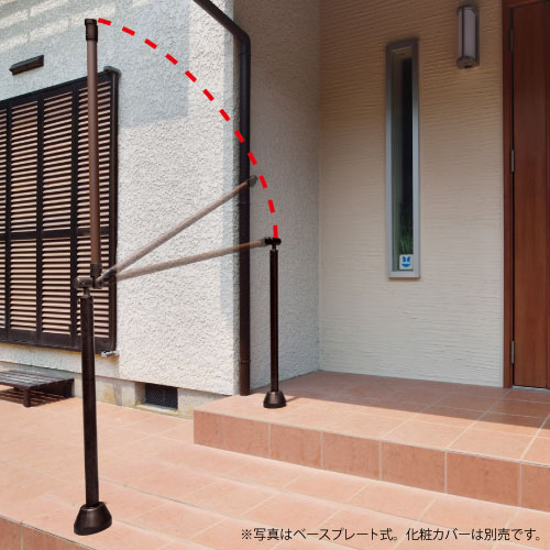 フリーRレール　遮断機式埋め込み式支柱　受側（角度調整付）の画像その3