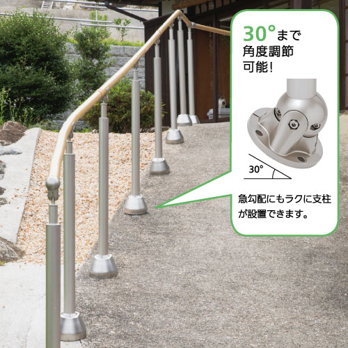 フリーRレール　勾配対応式支柱30°専用カバー付　標準の画像その4