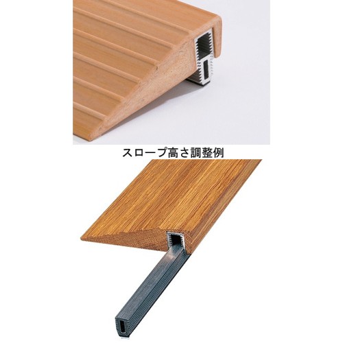 屋内用スロープ　段ない・ス　ショート　木製タイプ　幅19.3×長さ80×高さ4.6～5.0cmの画像その2