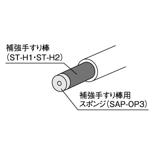 32ソフトアクアレールプラス　補強手すり棒用スポンジの画像その2