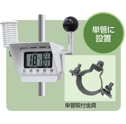単管に設置